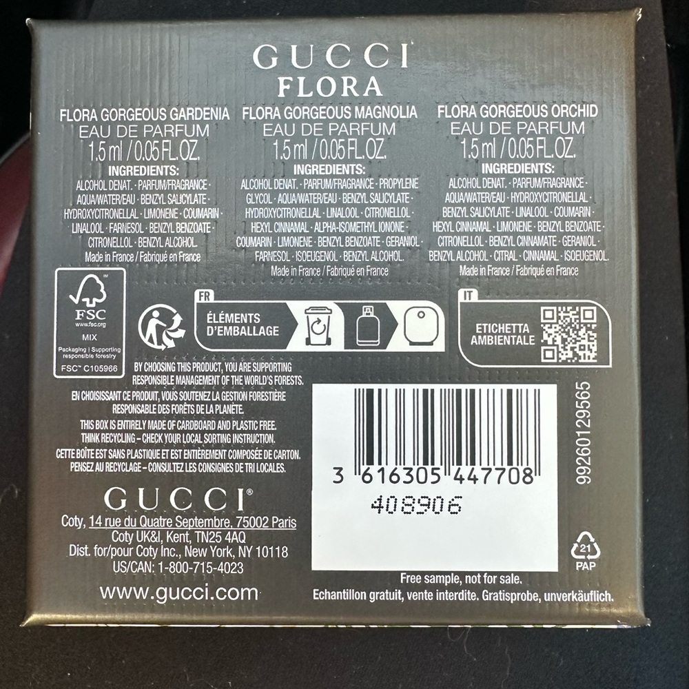 Gucci Flora Eau De Parfum - 3 sample fragrances with Box - Picture 5 of 5
